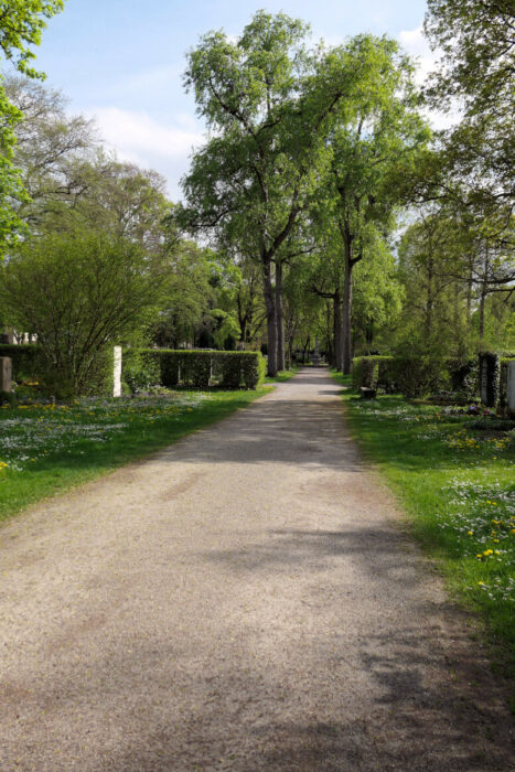 Auch im Münchner Westfriedhof gibt es abteilartige Grabbereiche