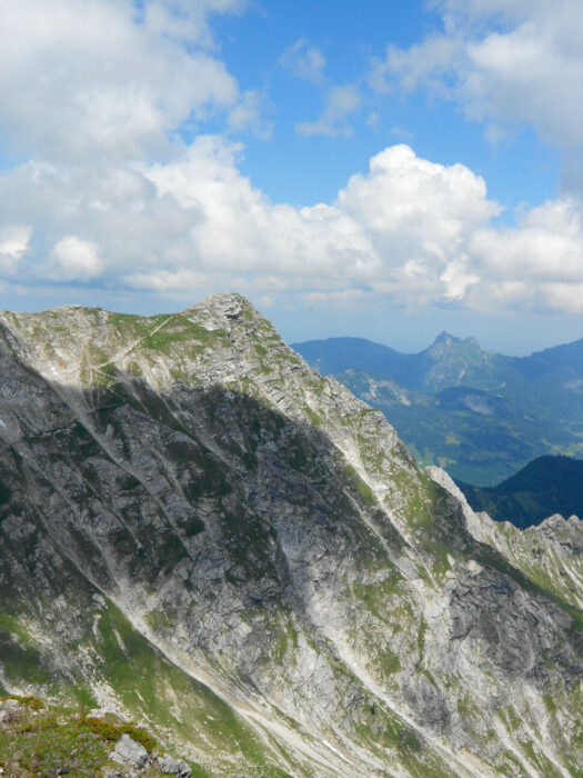 Blick auf das Gaishorn von der hinteren Schafwanne oberhalb des Schrecksees